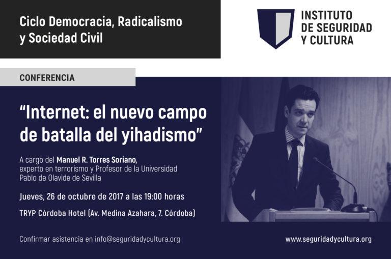 Manuel Torres Soriano ofrecerá en Córdoba la conferencia ‘Internet: el nuevo campo de batalla del yihadismo’