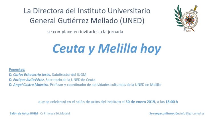 Jornada ‘Ceuta y Melilla hoy’ en el Instituto Universitario General Gutiérrez Mellado
