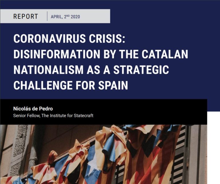 A report reveals the disinformation strategy of the Catalonian separatism during the coronavirus crisis