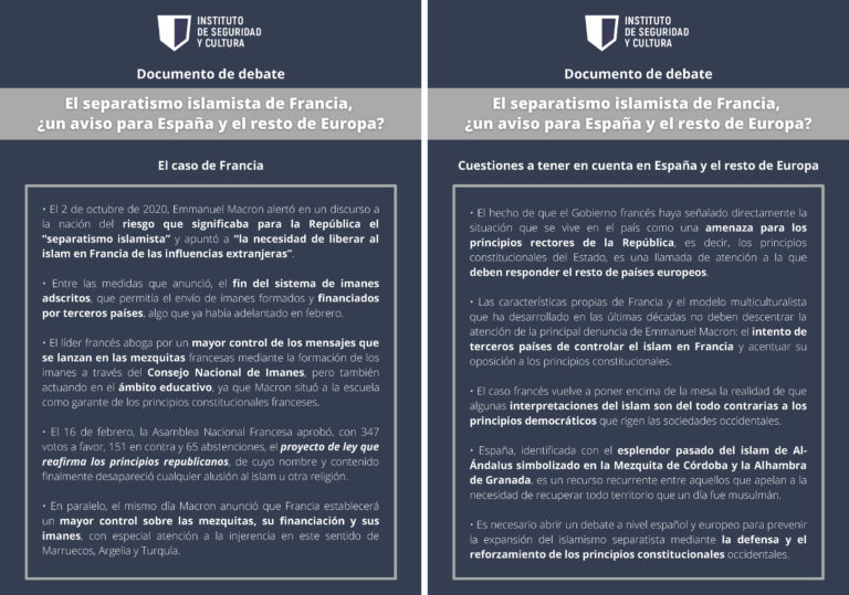 El separatismo islamista, cuestiones para un debate necesario