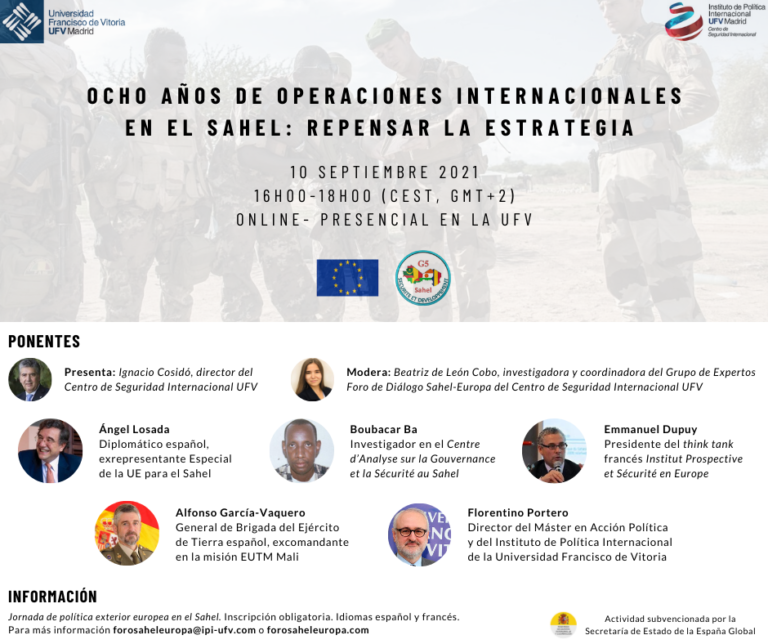 Jornada ‘Ocho años de operaciones internacionales en el Sahel: repensar la estrategia’