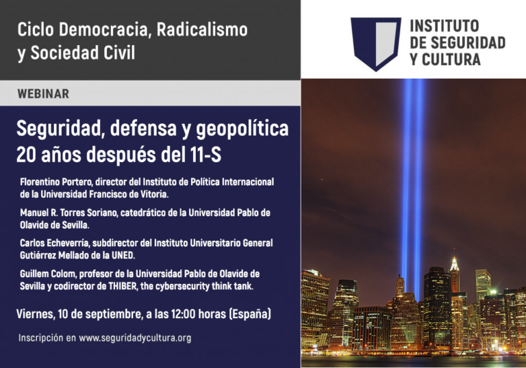 Webinar ‘Seguridad, defensa y geopolítica 20 años después del 11-S’